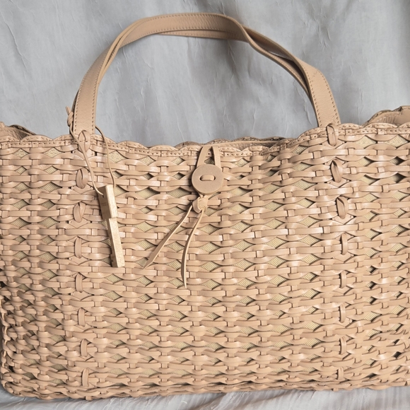 Fossil Vintage 1954 Woven Leather Satchel - Picture 1 of 15